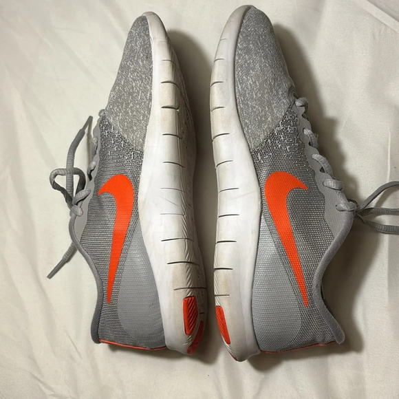 NIKE Flex Contact Competition Running Shoes, Gray, Orange - Picture 3 of 9